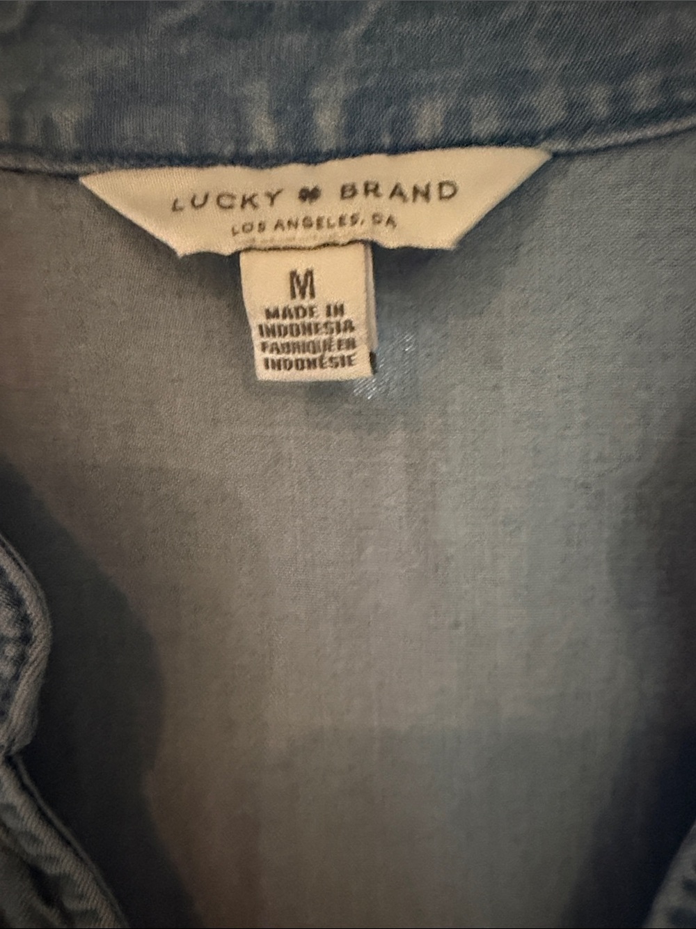 Lucky Brand Light Blue Short Sleeve Tiered V-Neck Dress - Picture 2 of 2